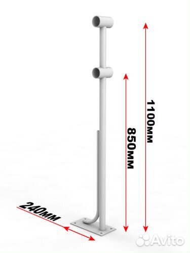 Станок хореографический напольный двухрядный