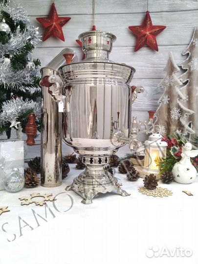 Новый тульский самовар люкс на дровах