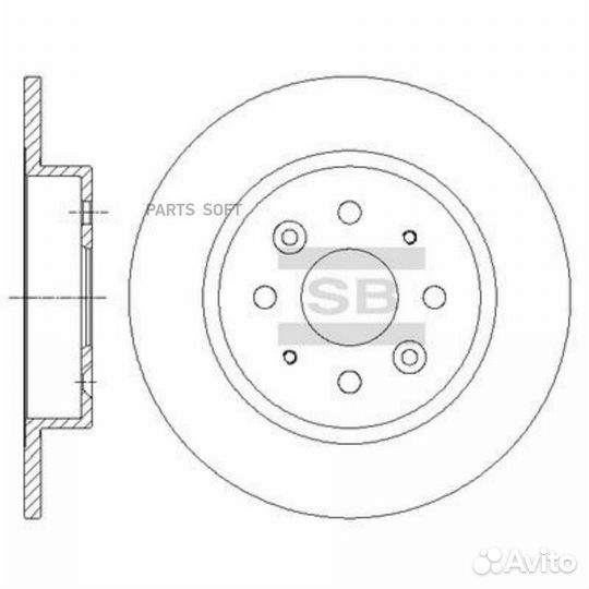 Sangsin brake SD2049 Диск тормозной задний правый