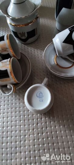 Фарфоровая посуда СССР сервиз кофейный
