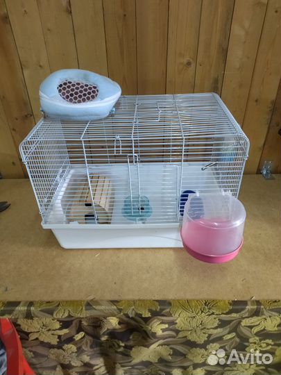 Клетка для грызунов бу + аксессуары и переноска