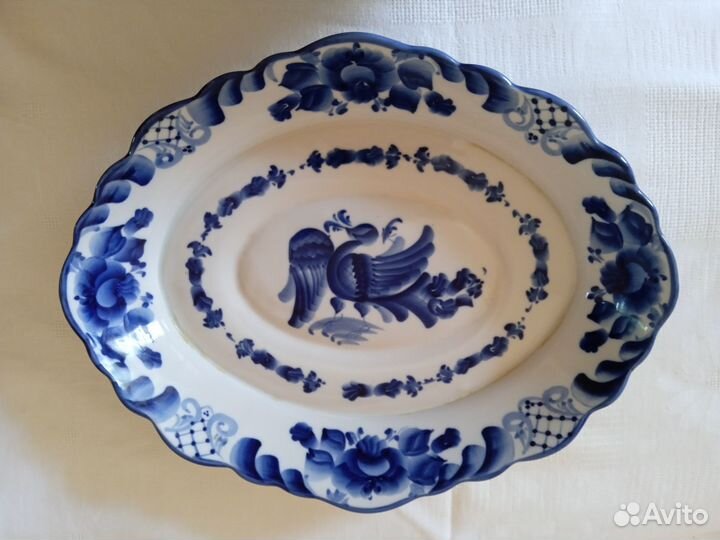 Блюдо сервировочное Гжель