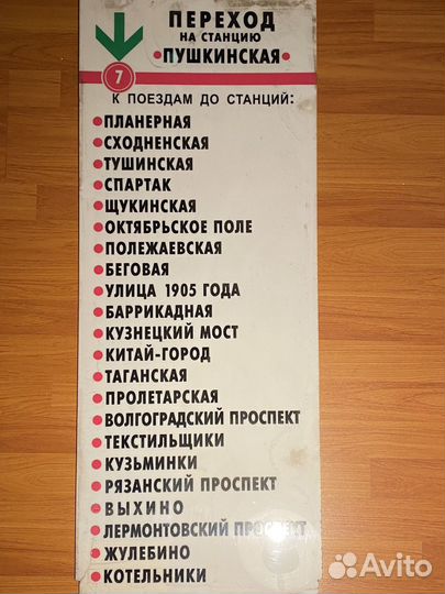 Указатель Метро оригинал