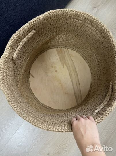 Корзина джутовая большая с ручками