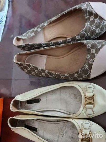 Балетки louis vuitton и Salvatore Ferragamo