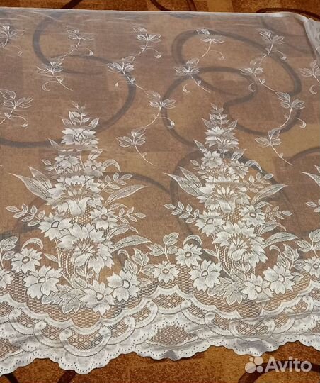 Шторы тюль короткая Ёлочка