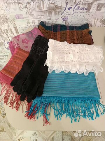 Женские шарфы, палантины, снуд и перчатки