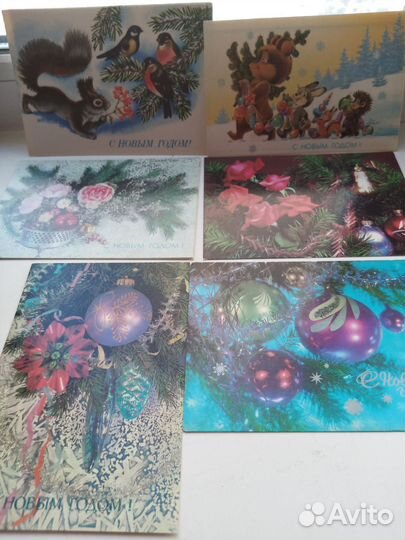 Новогодние открытки СССР