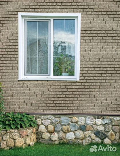 Фасадные панели Стоун Хаус Кирпич бежевый код 360