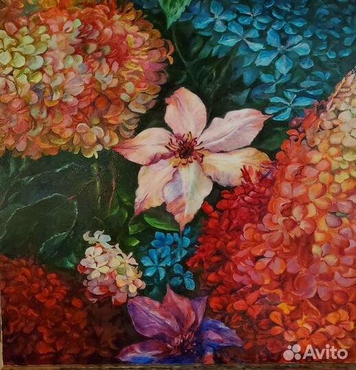Картина, Цветы, 50 х 50, масло, холст