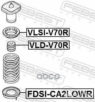Опора (проставка) пружины верхняя зад прав/ле