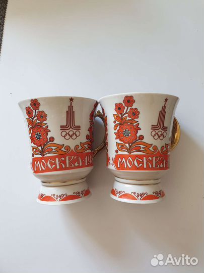 Кружка олимпиада 80 и сервиз детский гдр