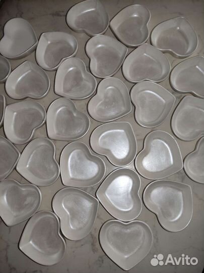 Гипсовые ракушки, сердечки