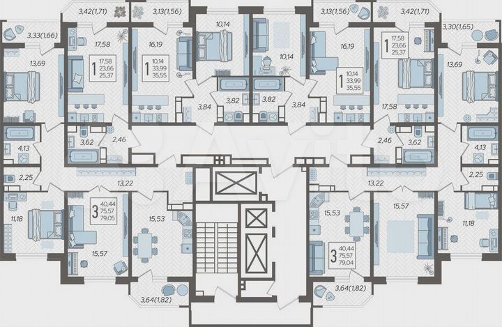 Квартира-студия, 25,4 м², 14/25 эт.