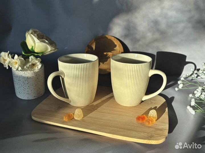 Новая кружка ребристая 380 мл