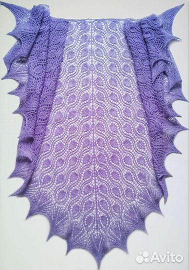 Бактус шаль ручной работы