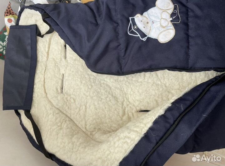 Меховой конверт в коляску овчина