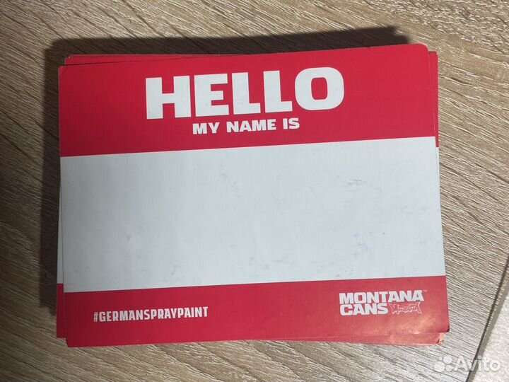 Стикеры montana cans hello my name is