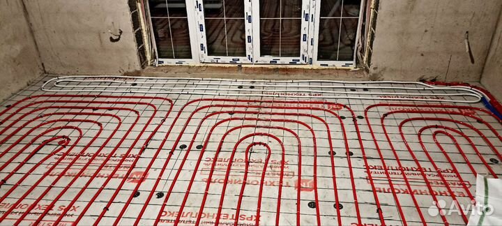 Тёплый пол трубами MVI