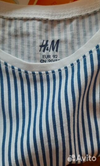 H&M платье для девочки новое 92