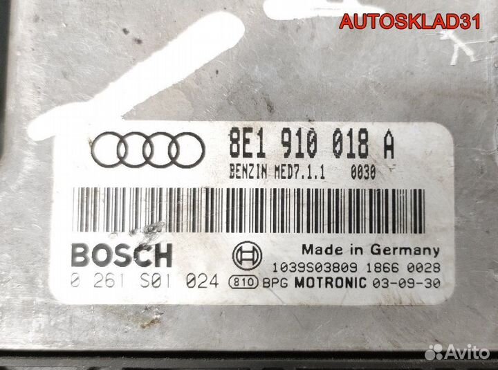 Блок эбу Audi A4 B6 2.0 AWA 8E1910018A Бензин