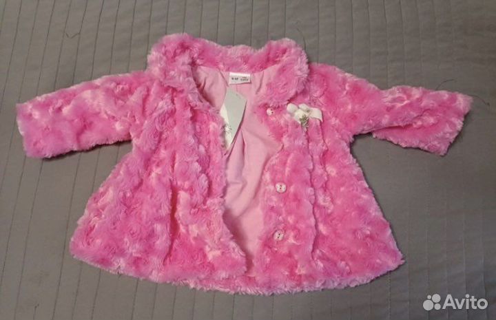 Новая Шуба розового цвета на девочку 1 год