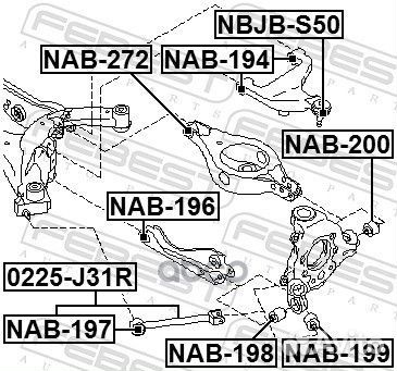 Пыльник шаровой опоры nbjb-S50 nbjbs50 Febest