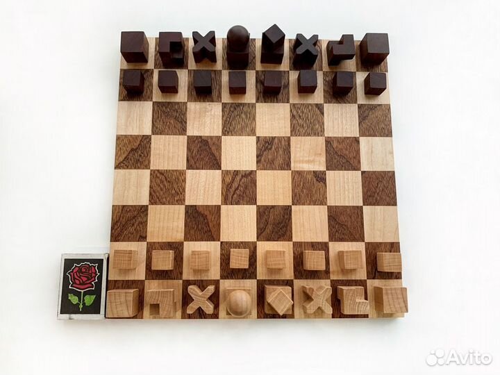 Шахматны Bauhaus (Баухауса). Mini Ручная работа