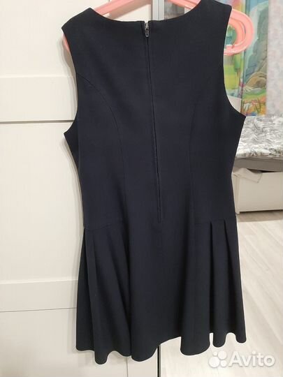 Школьный сарафан для девочки-темно-синий, разм.134