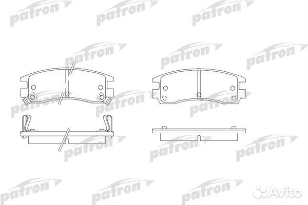 Patron PBP1264 Колодки тормозные дисковые задн BUI