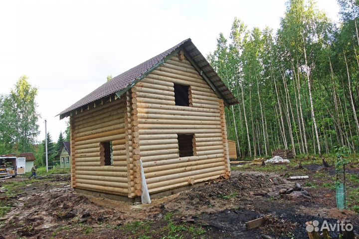 Сруб Дома 6.0х6.0м. полтора этажа