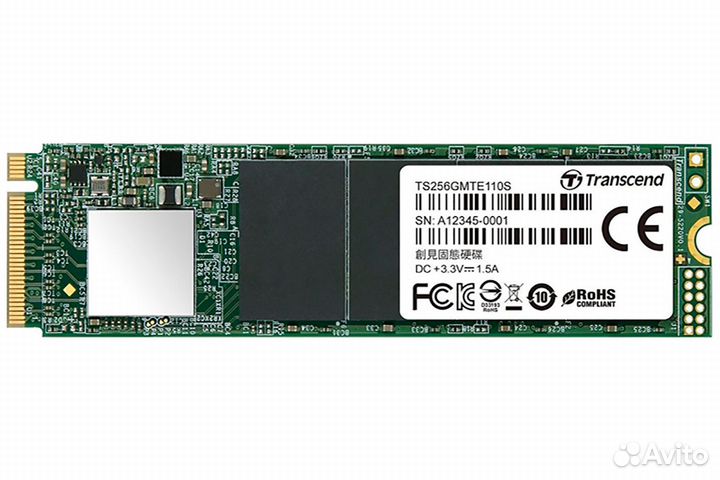 Новые SSD M.2 nvme 256Gb Transcend TS256gmte110S