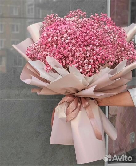 Букеты из Цветной Гипсофилы. Цветы