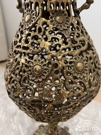 Ваза бронзовая напольная декоративная с ручками