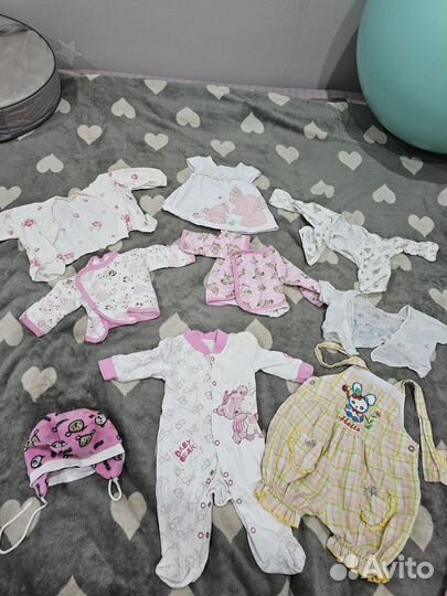 Детские вещи на девочку пакетом 50-68