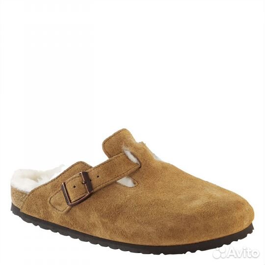 Birkenstock Boston Suede Shearling Slippers