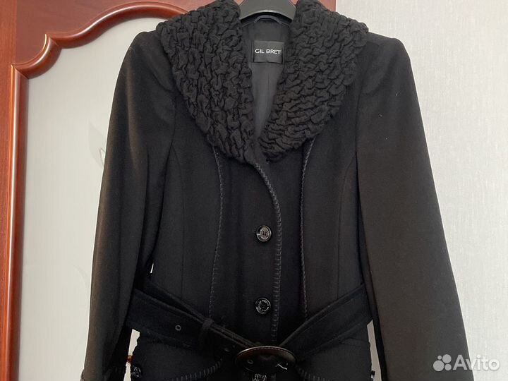 Пальто женское, российский размер 48, черное, Gil