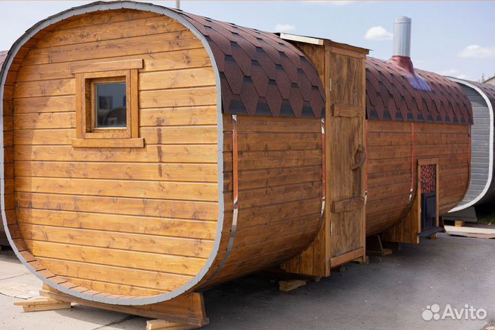 Баня бочка квадро танк овал до 6м
