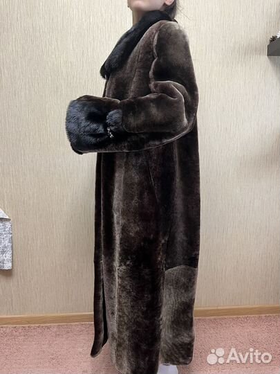 Шуба мутоновая длинная