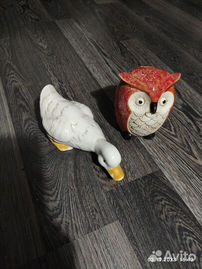 Сова керамическая фигурка