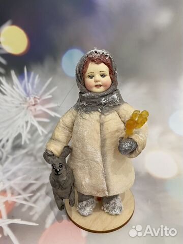 Елочная игрушка из ваты