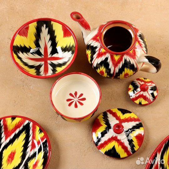 Набор чайный Риштанская Керамика 'Атлас', 11предм