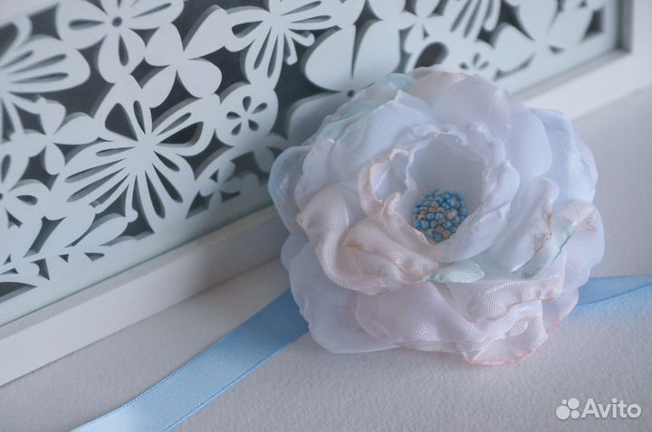 Украшение в виде цветка на ленте арт. N 27