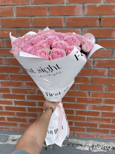 Высокие розы 80см букеты 15 25 31 51 75 101 роза