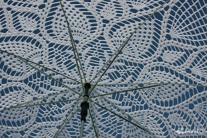 Ажурный вязаный зонт