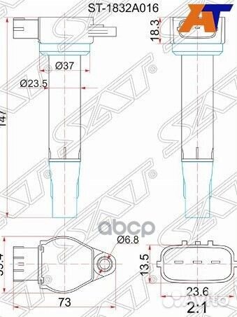 Катушка зажигания mitsubishi lancer X 07- 1.8/2