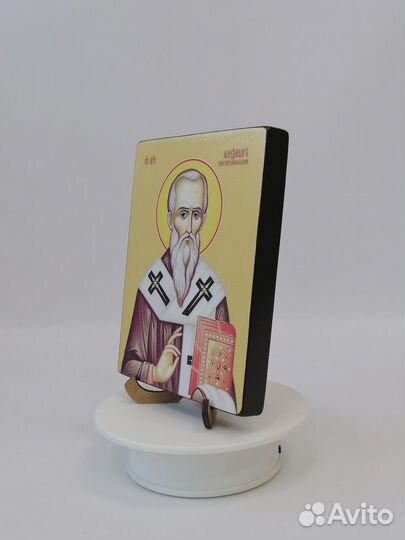 Преподобный Александр Константинопольский, 12x16x1,8 см, арт Ид3783