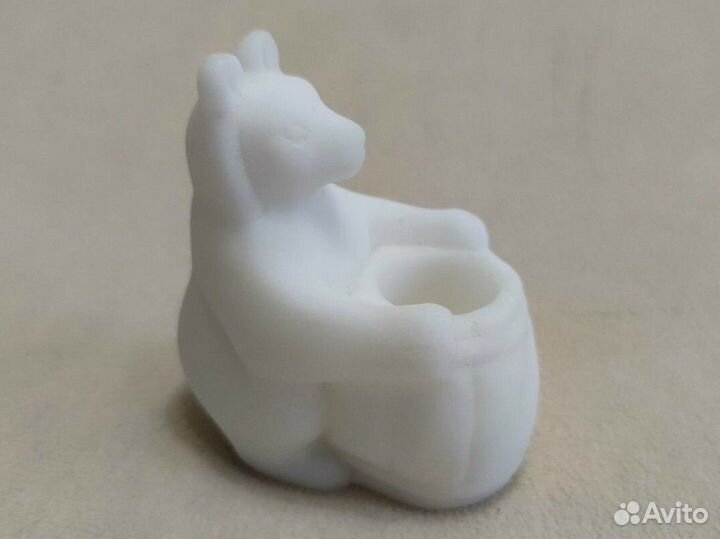 Статуэтка подсвечник Медведь с бочонком