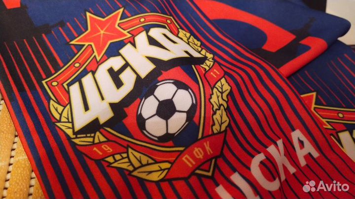 Шарф шёлковый летний болельщика цска