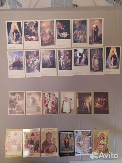 Календарики серии религия, иконы 1990-2006 год